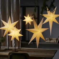 Frozen stående stjerne 7-takket, sort/stjerne hvid