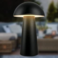 Fungo Mini LED-bordlampe, sort, touch, plast