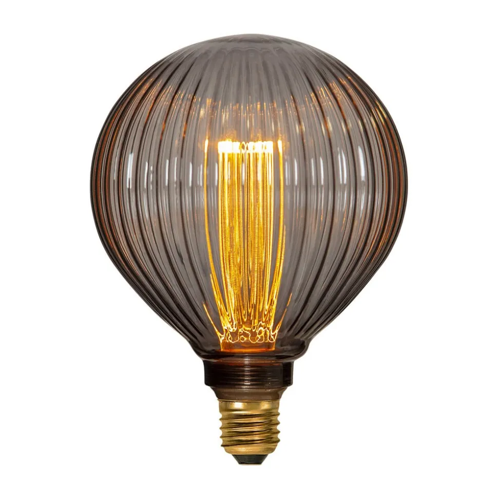 G125 Decoled LED-globe E27 1 W 2.000 K, røggrå