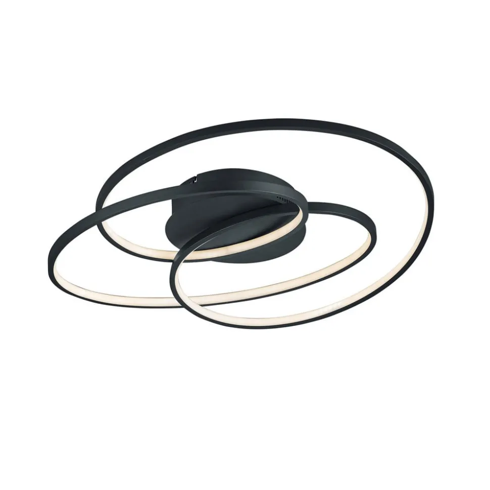 Gale LED-loftlampe, 60 cm, mat sort