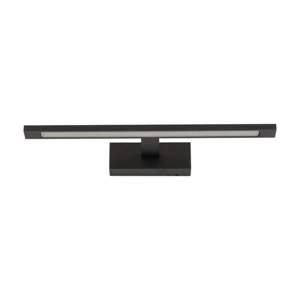 Gallery LED-væglampe, sort, metalbredde 41,5 cm IP44