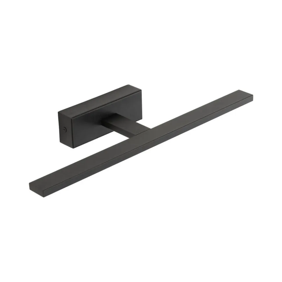 Gallery LED-væglampe, sort, metalbredde 41,5 cm IP44