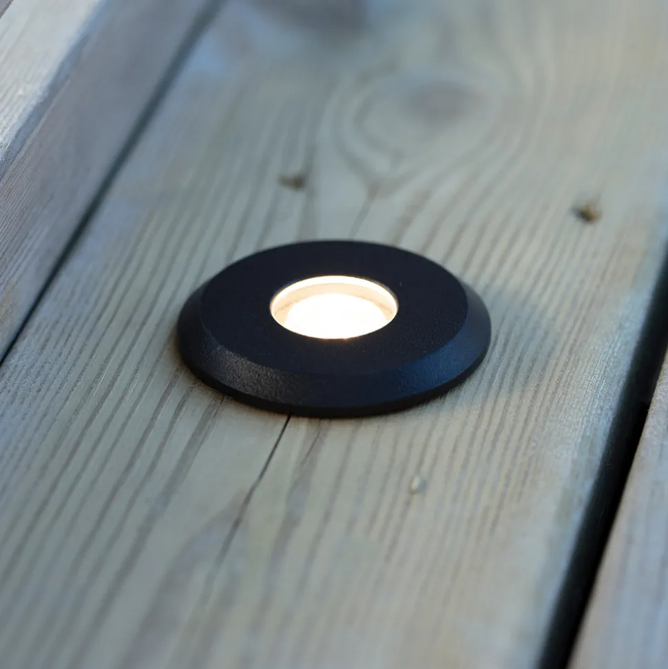 Garden 24 Decklight, sort, toplys, 0,8W