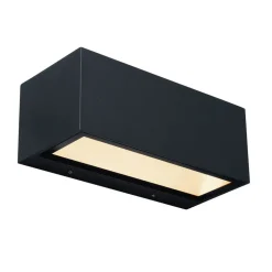 Gemini udendørs LED-væglampe, 22 cm, 3.000 K, sort