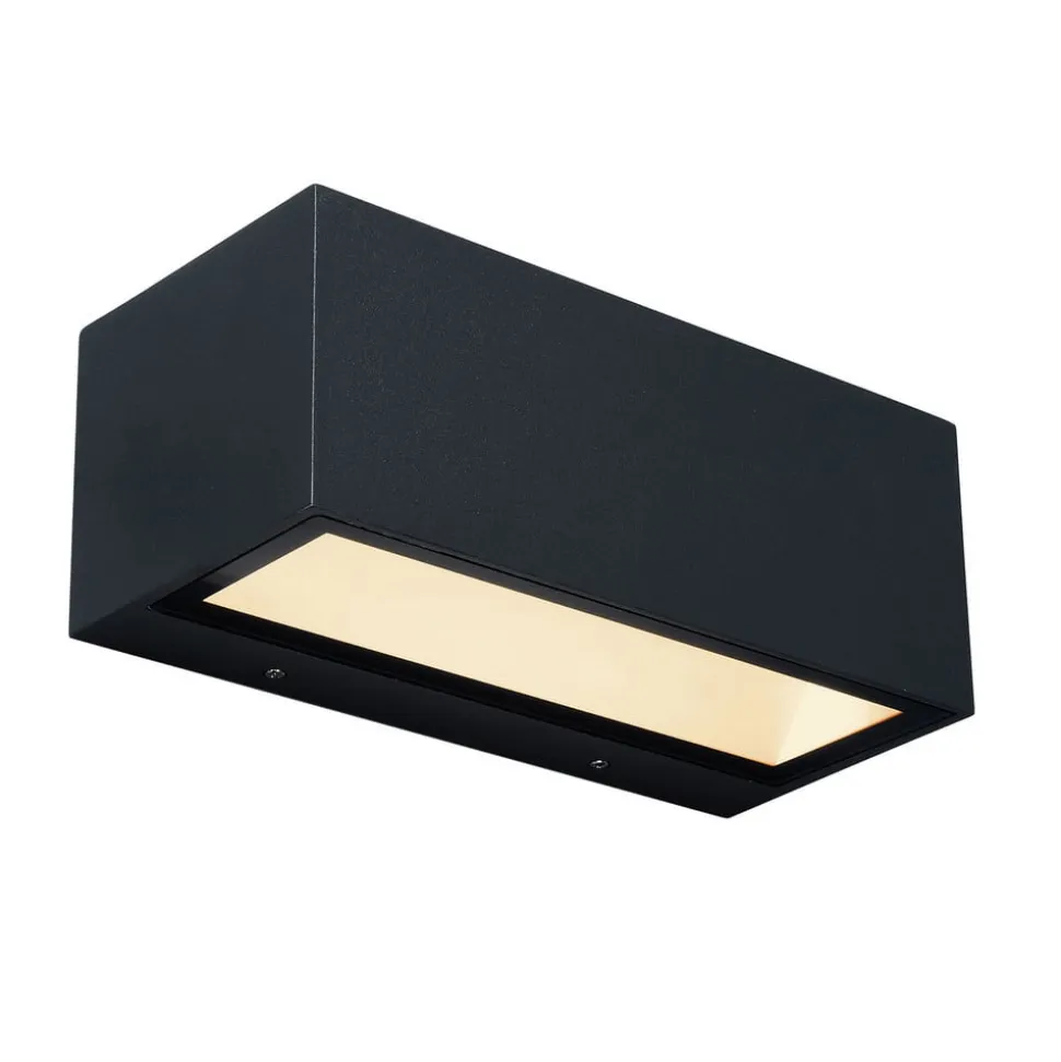 Gemini udendørs LED-væglampe, 22 cm, 3.000 K, sort