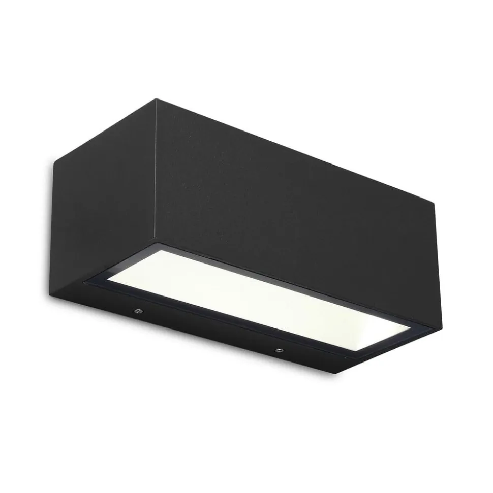 Gemini udendørs LED-væglampe, 22 cm, 3.000 K, sort