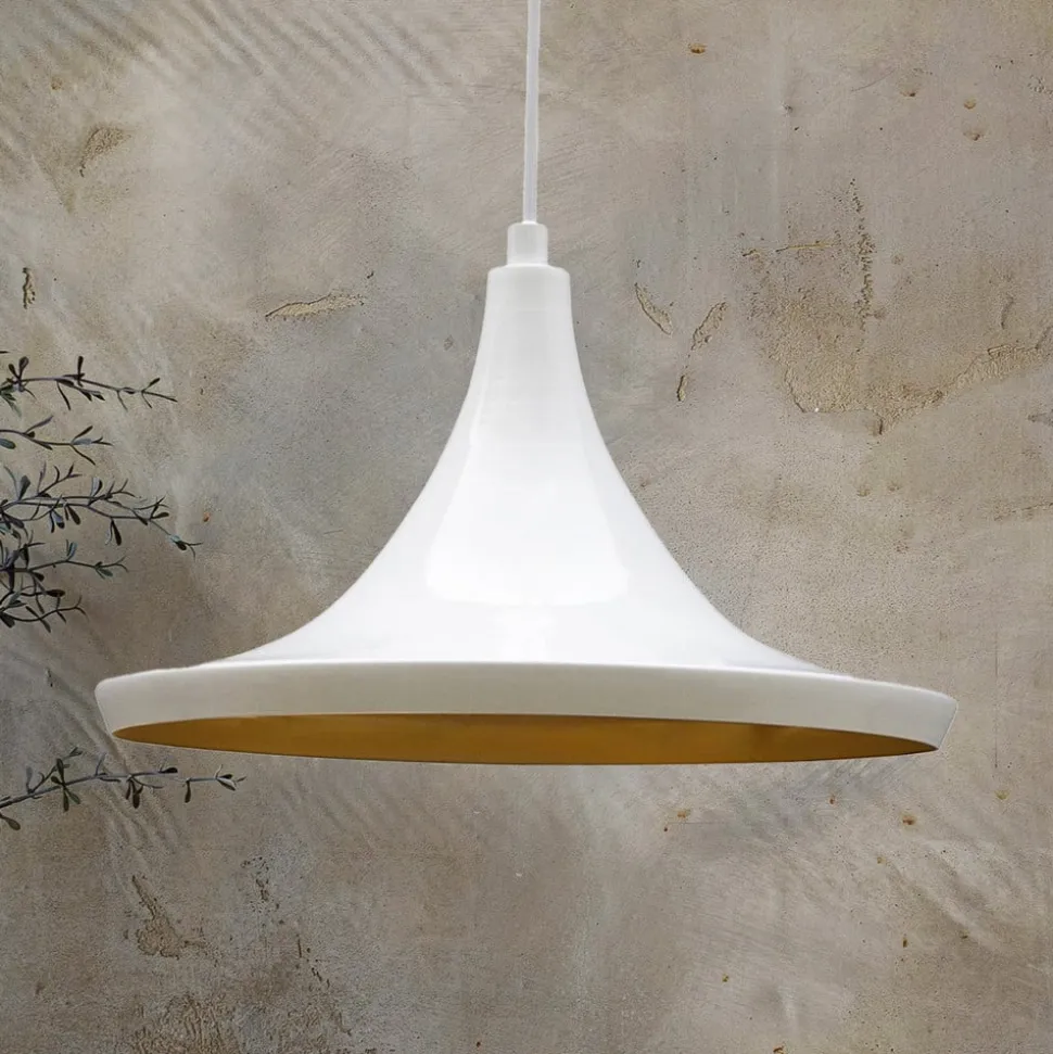 Genisy hængelampe, hvid, Ø 31 cm, metal, E27