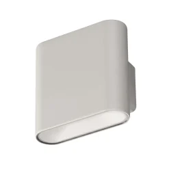Genopladelig LED-væglampe Magnetics, sølv, op & ned, bredde 10 cm