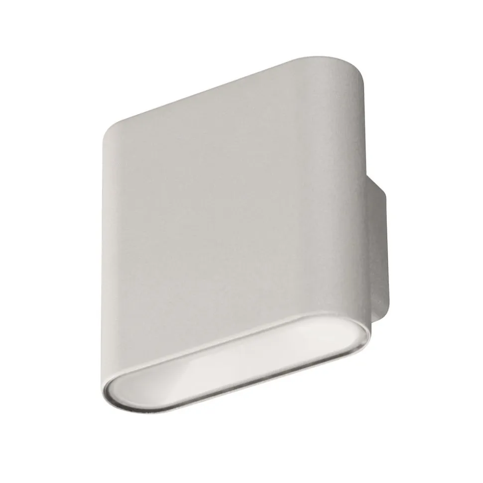Genopladelig LED-væglampe Magnetics, sølv, op & ned, bredde 10 cm