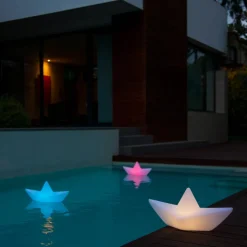 Genopladeligt LED-lys BOAT-lampen, flydende, RGBW