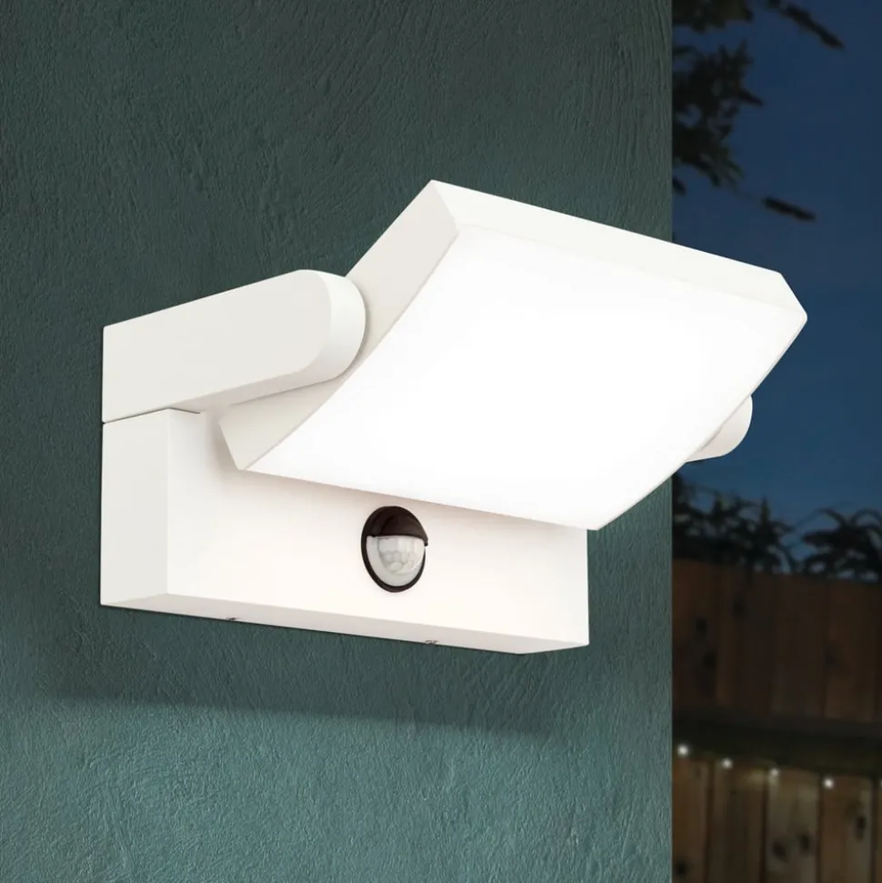 Ginger udendørs LED-væglampe med sensor hvid, IP54