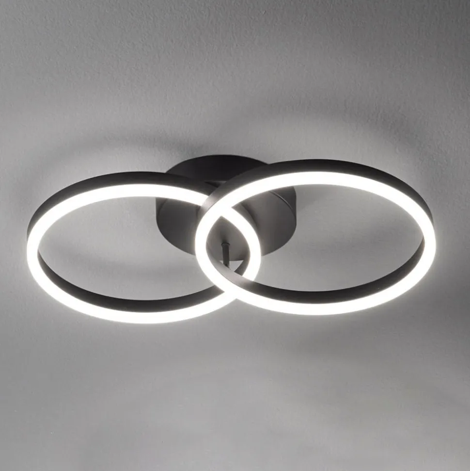 Giotto LED-loftlampe, 2 lyskilder, sort