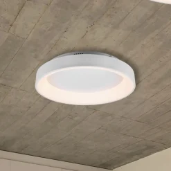 Girona LED-loftlampe med fjernbetjening, hvid