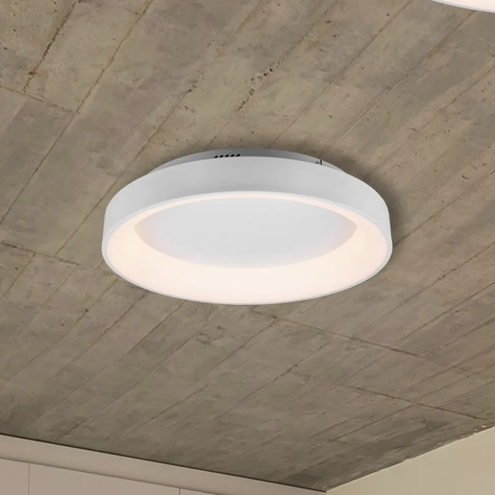 Girona LED-loftlampe med fjernbetjening, hvid