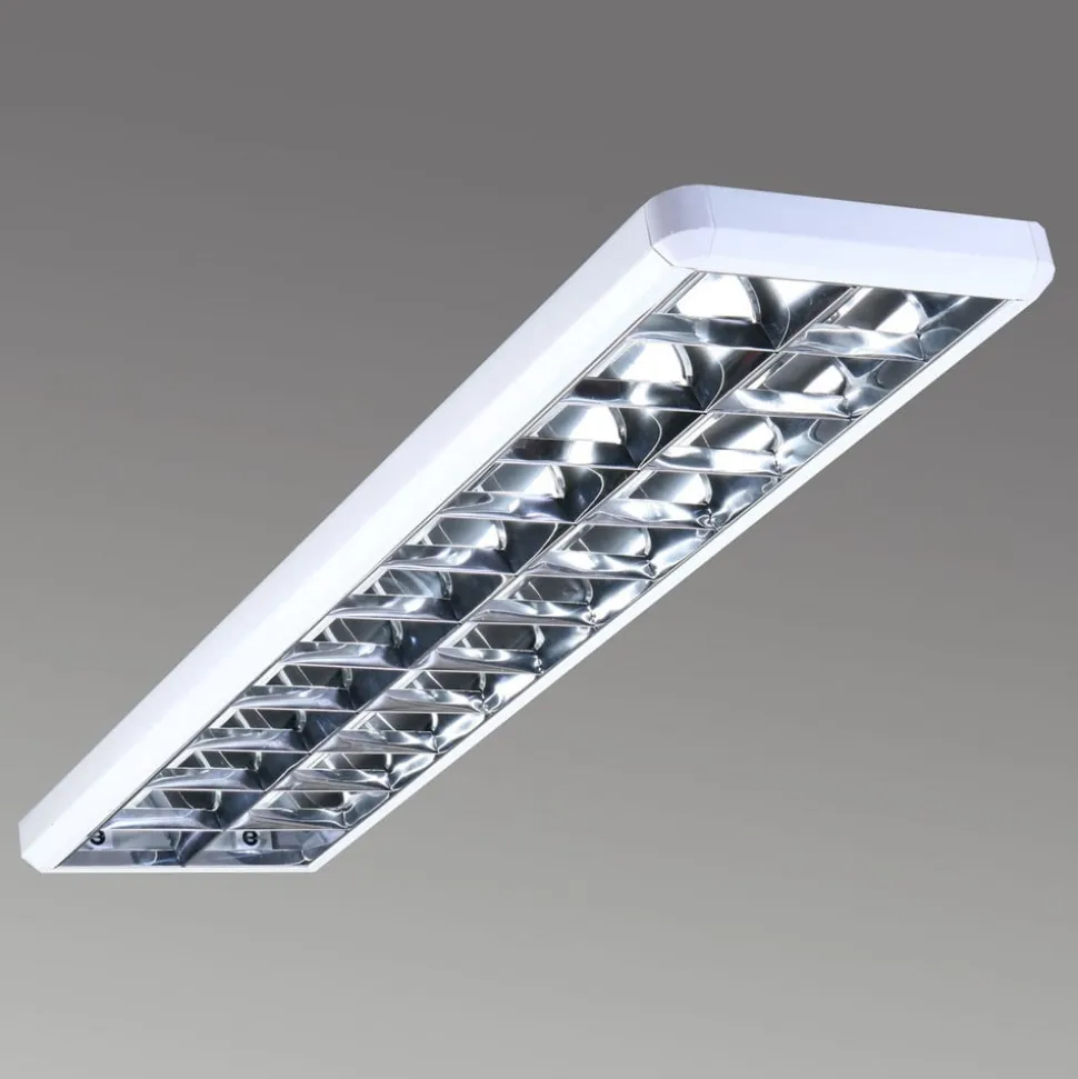 Gitterindbygningslampe 432, hvid, længde 124,5 cm