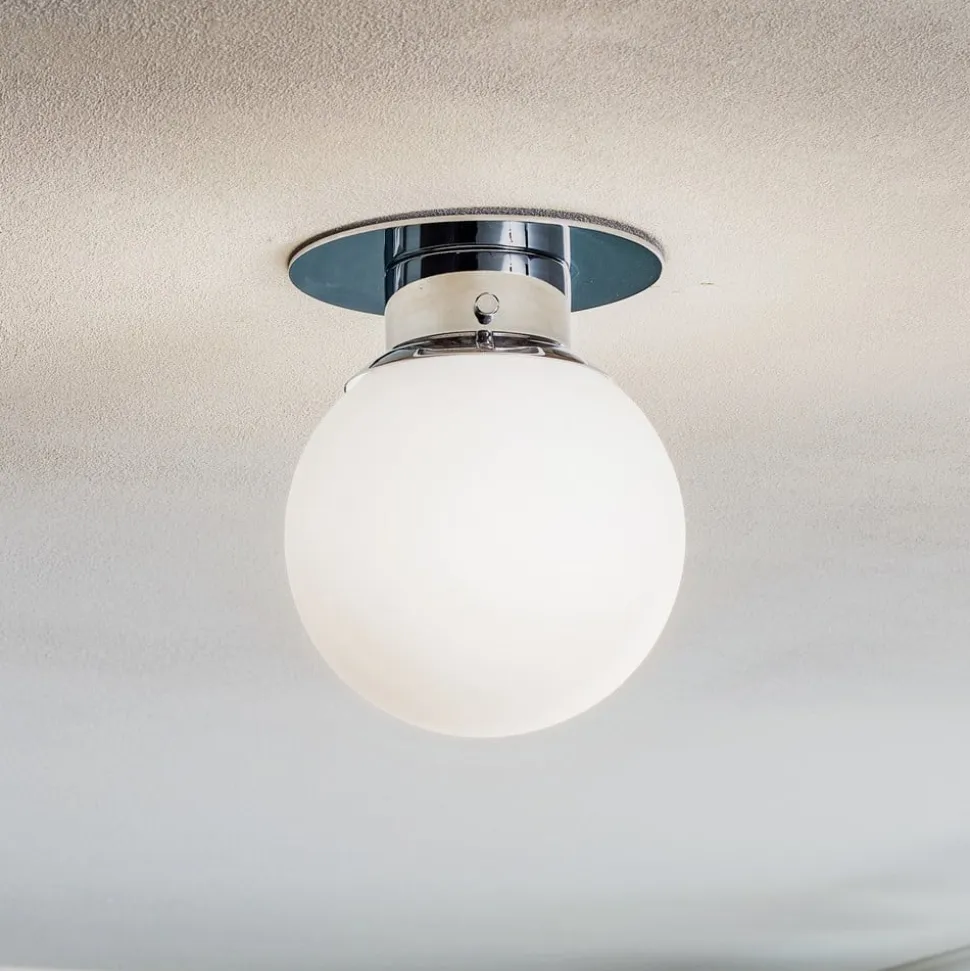 GLOBE klassisk kugle-loftlampe, krom