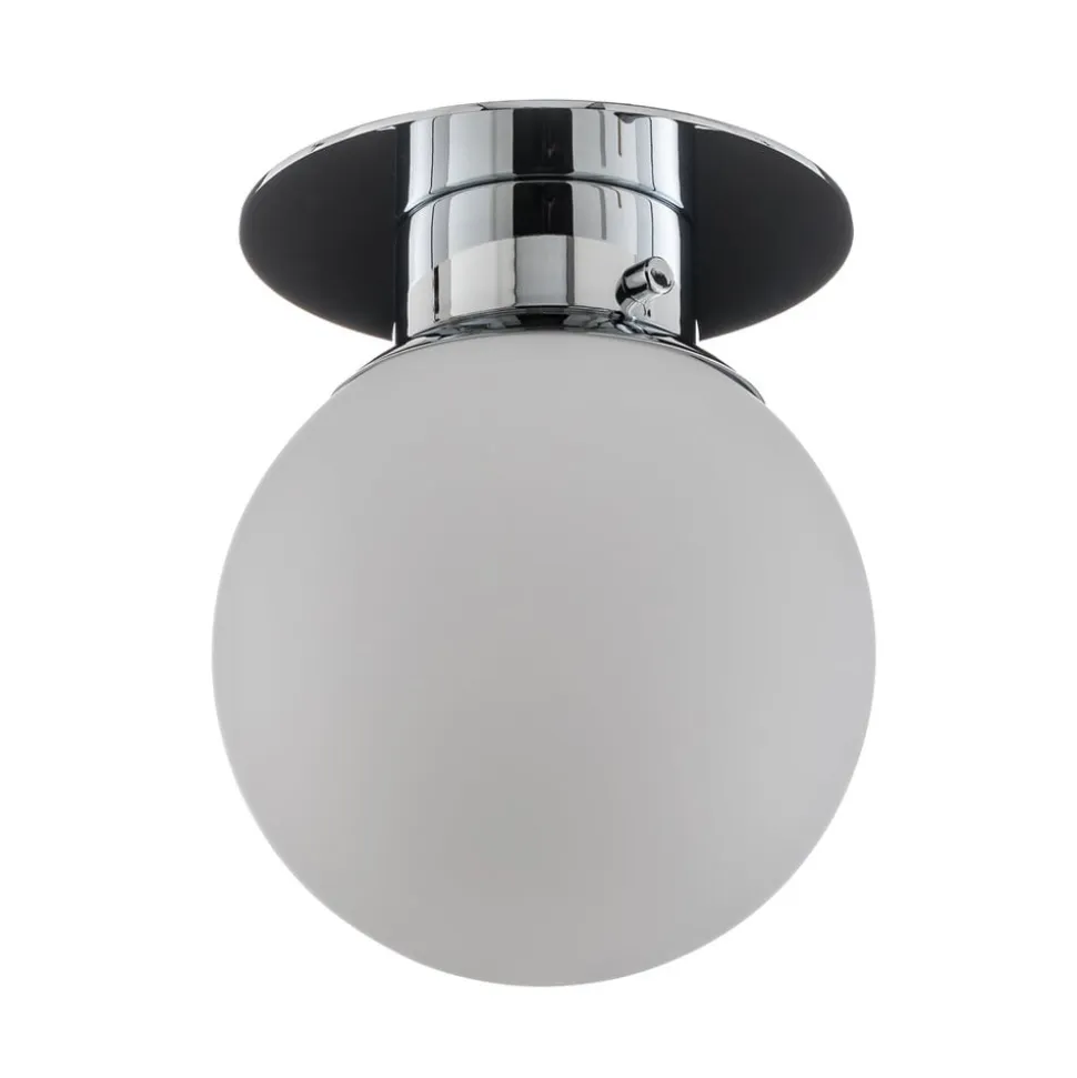 GLOBE klassisk kugle-loftlampe, krom