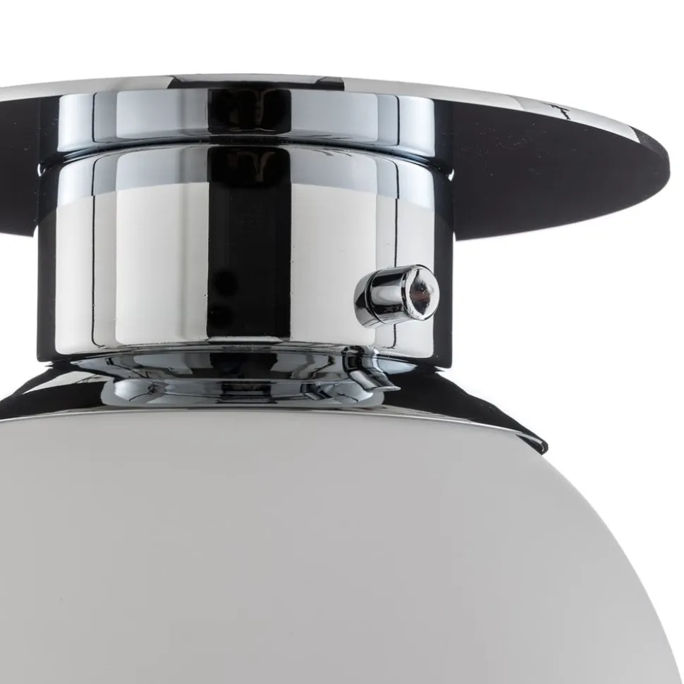 GLOBE klassisk kugle-loftlampe, krom