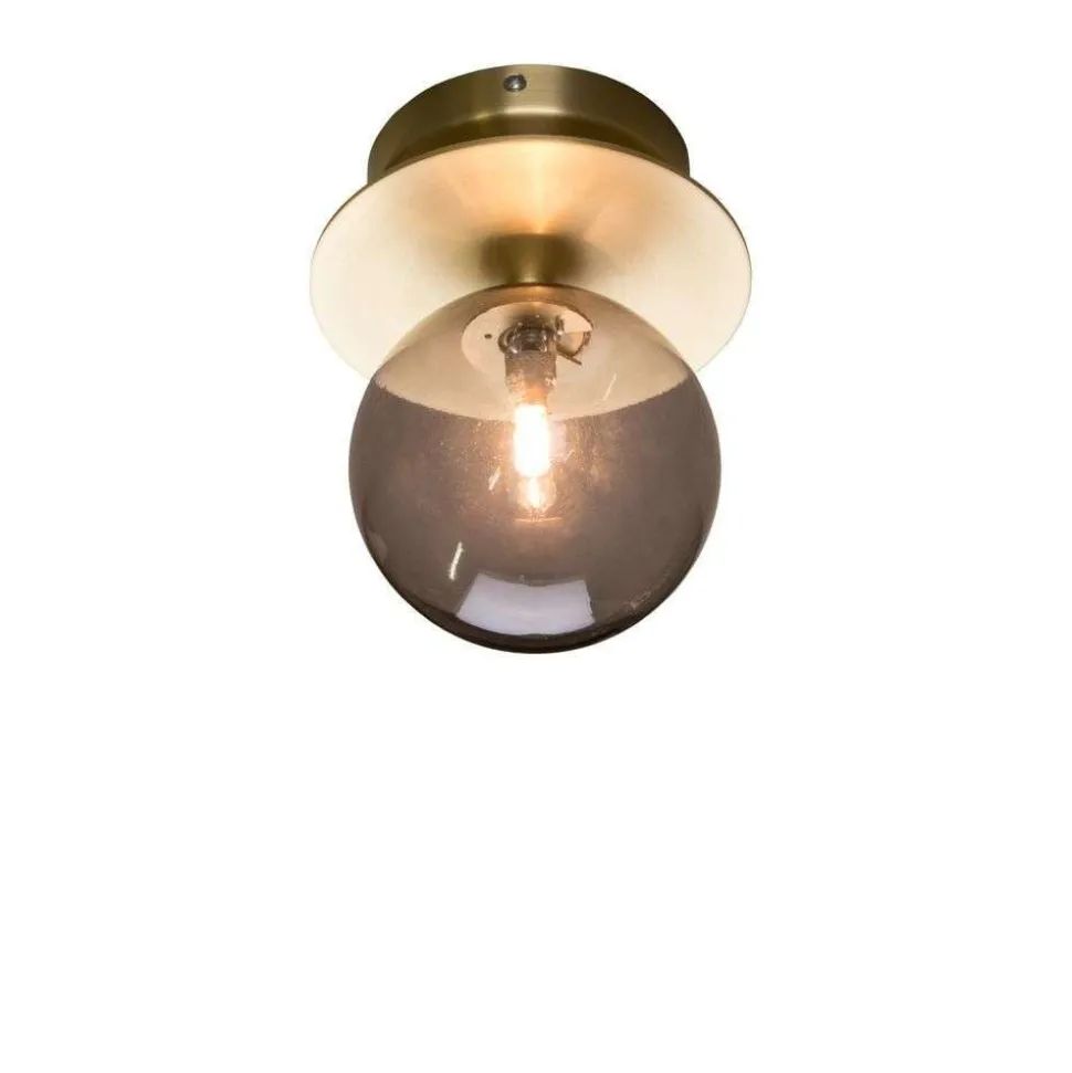 Globen Lighting væglampe ART DECO, messing/grå Ø 16 cm IP44
