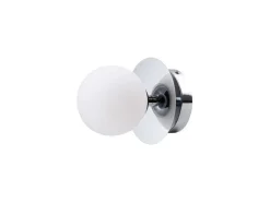 Globen Lighting væglampe ART DECO, krom/hvid Ø 16 cm IP44