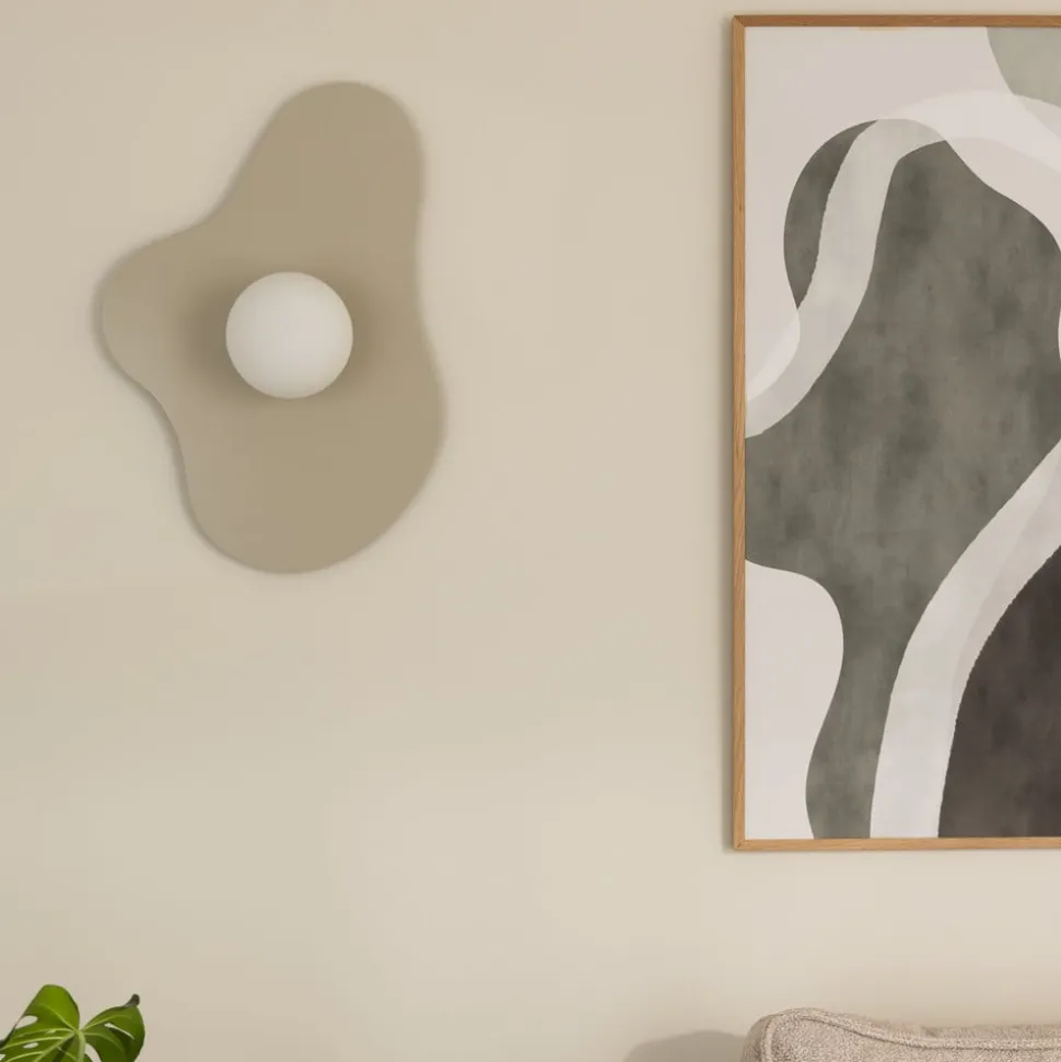 Globen Lighting væglampe ILLUSION, beige, glas, 60 cm