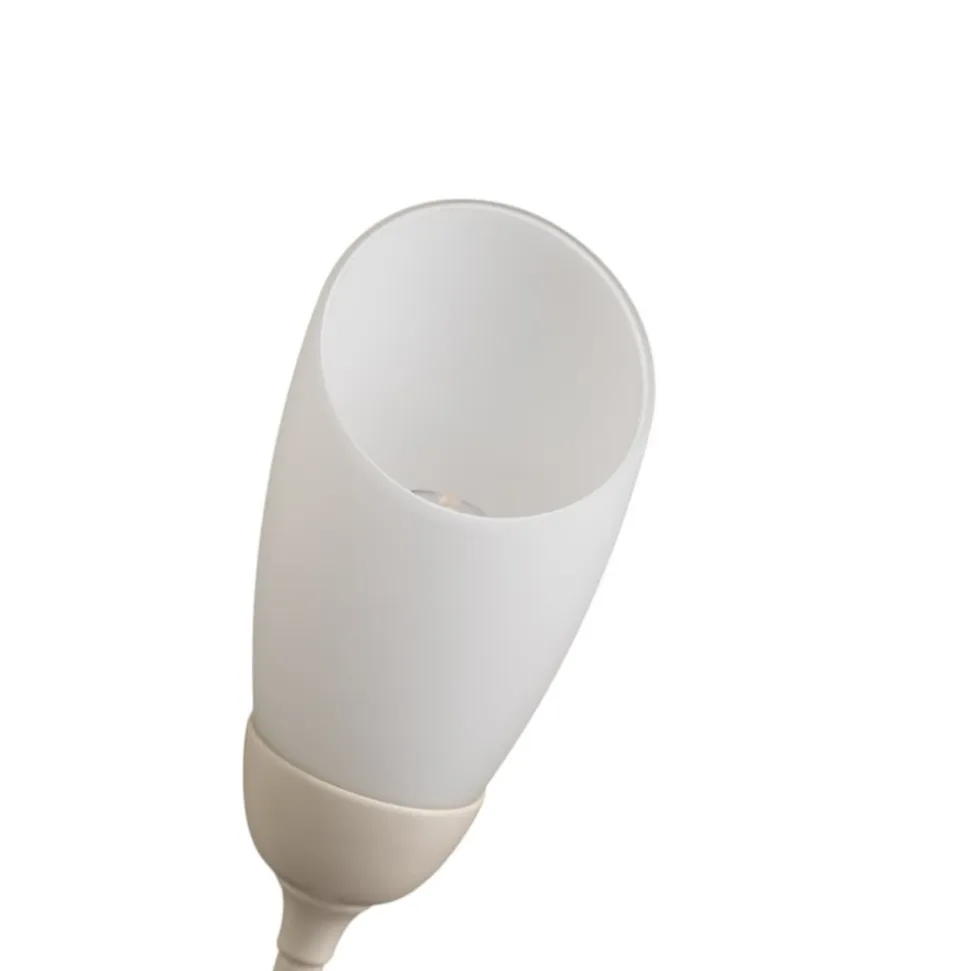 Gloriosa gulvlampe, creme, glas, 9 lyskilder