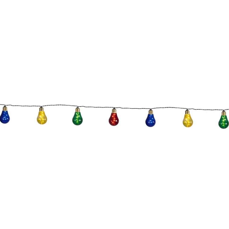 Glow LED-lyskæde med 10 kulørte lyskilder