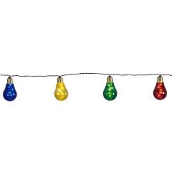 Glow LED-lyskæde med 10 kulørte lyskilder