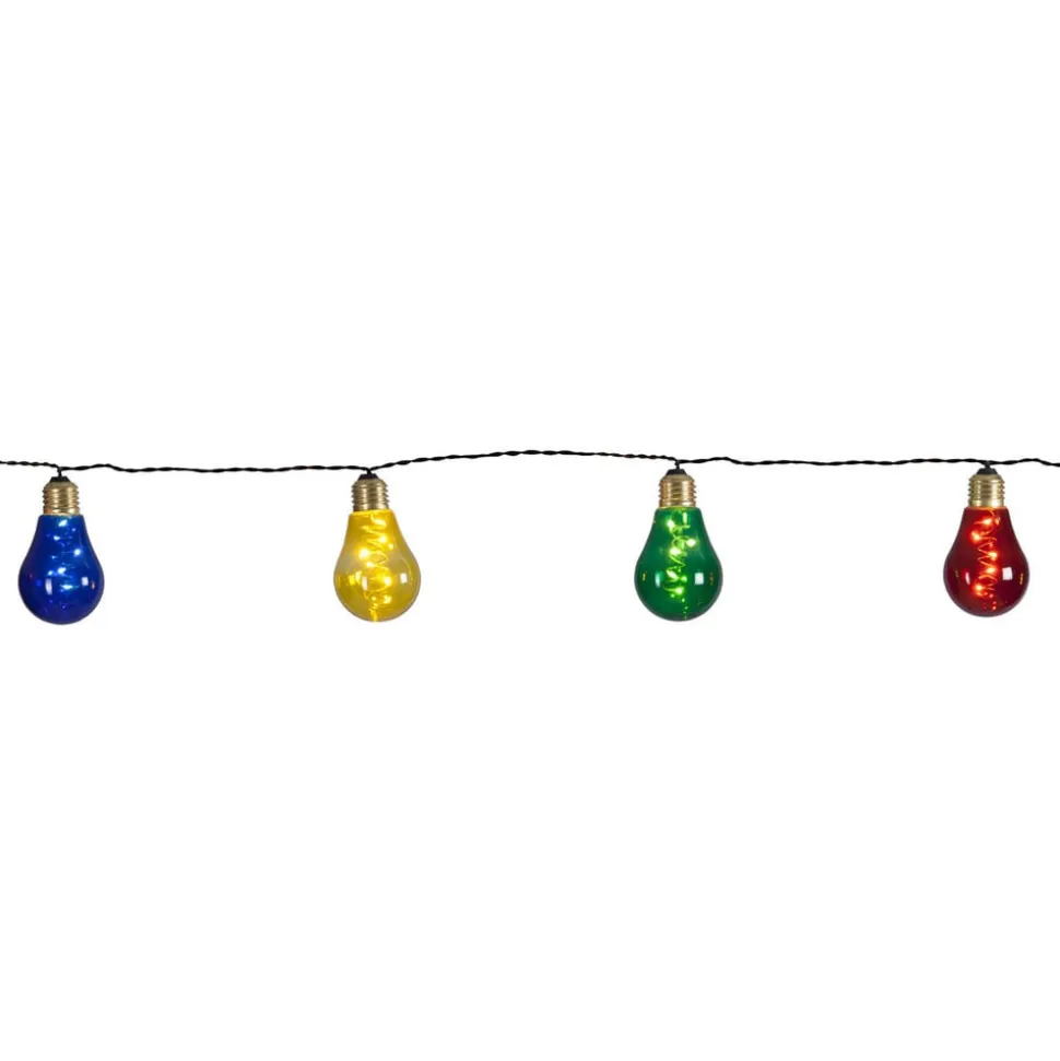 Glow LED-lyskæde med 10 kulørte lyskilder