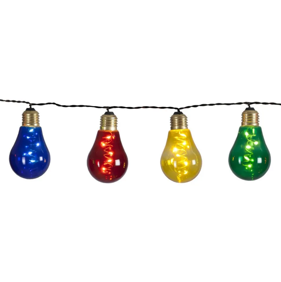 Glow LED-lyskæde med 10 kulørte lyskilder