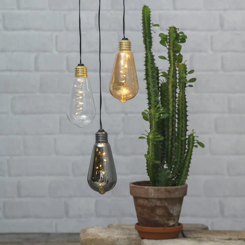 Glow vintage LED-dekolampe med timer, klar