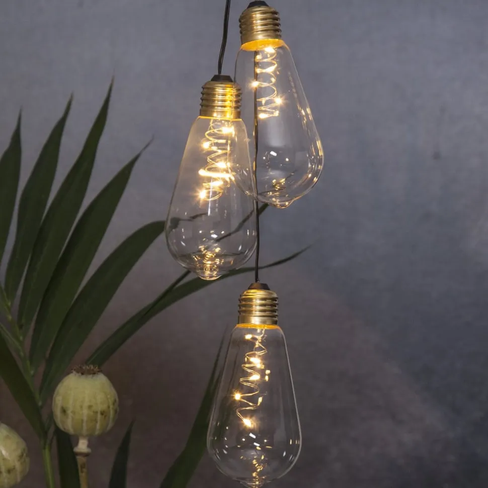 Glow vintage LED-dekolampe med timer, klar