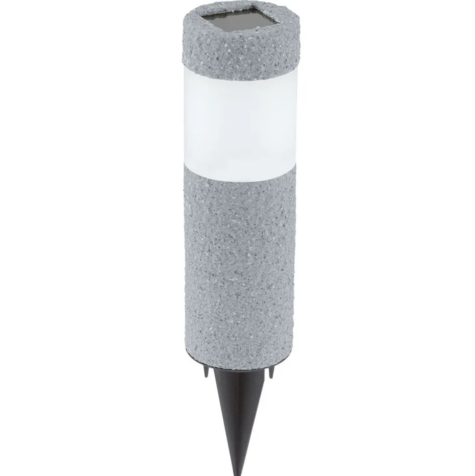 Grå LED solcelle jordspydslampe Mino