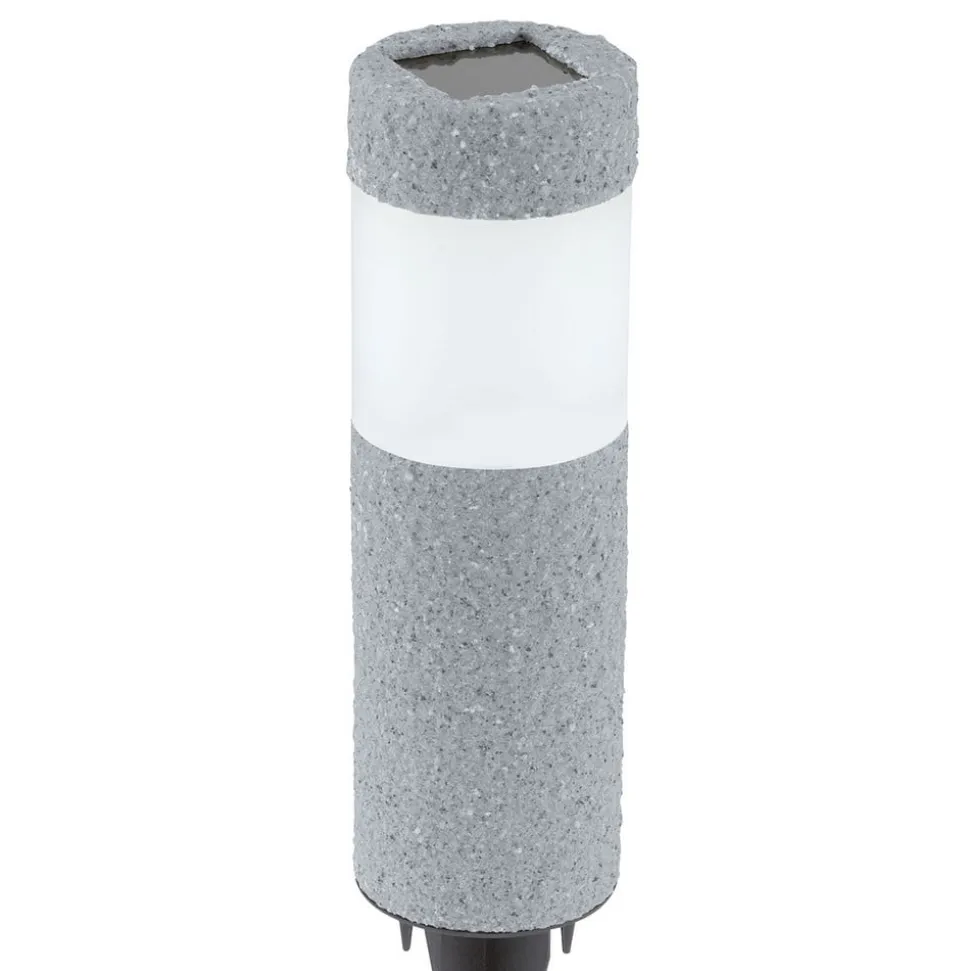 Grå LED solcelle jordspydslampe Mino