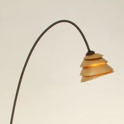 Graciøs SNAIL gulvlampe med 1 lys, jern brun og gu