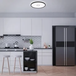 Gratis LED-loftslampe, Ø 42 cm, sort
