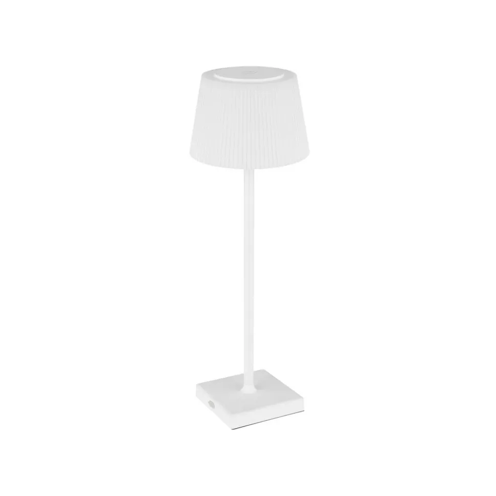Gregoir genopladelig LED-bordlampe, mat hvid, højde 38 cm, CCT