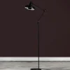 GRUPA Arigato gulvlampe, tredelt arm, sort