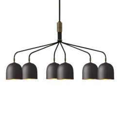 GUBI Lysekrone Howard 6-lys 134x73 cm gunmetal