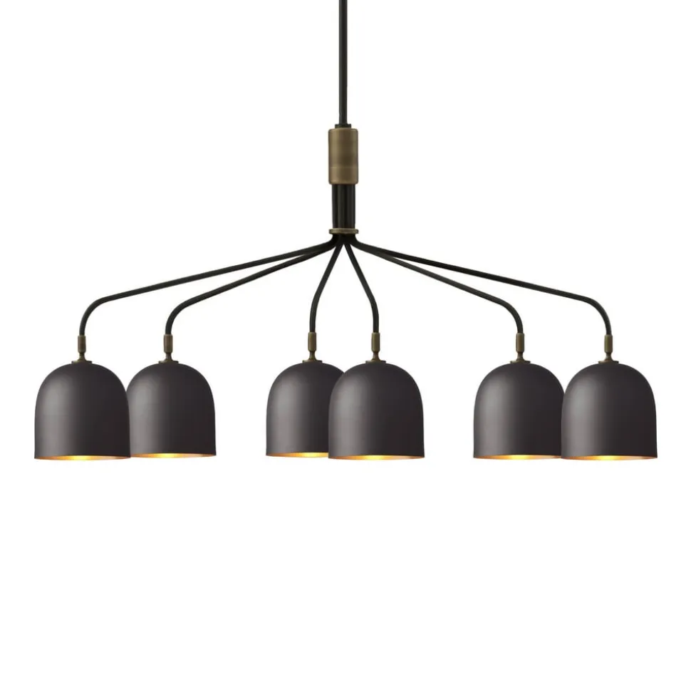 GUBI Lysekrone Howard 6-lys 134x73 cm gunmetal
