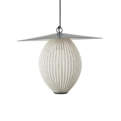 GUBI Satellite udendørs pendel, 45x27 cm, sort/cremehvid