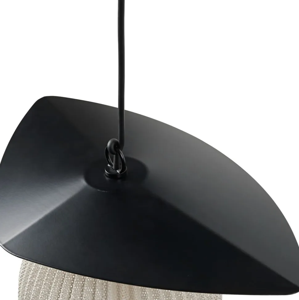GUBI Satellite udendørs pendel, 45x27 cm, sort/cremehvid