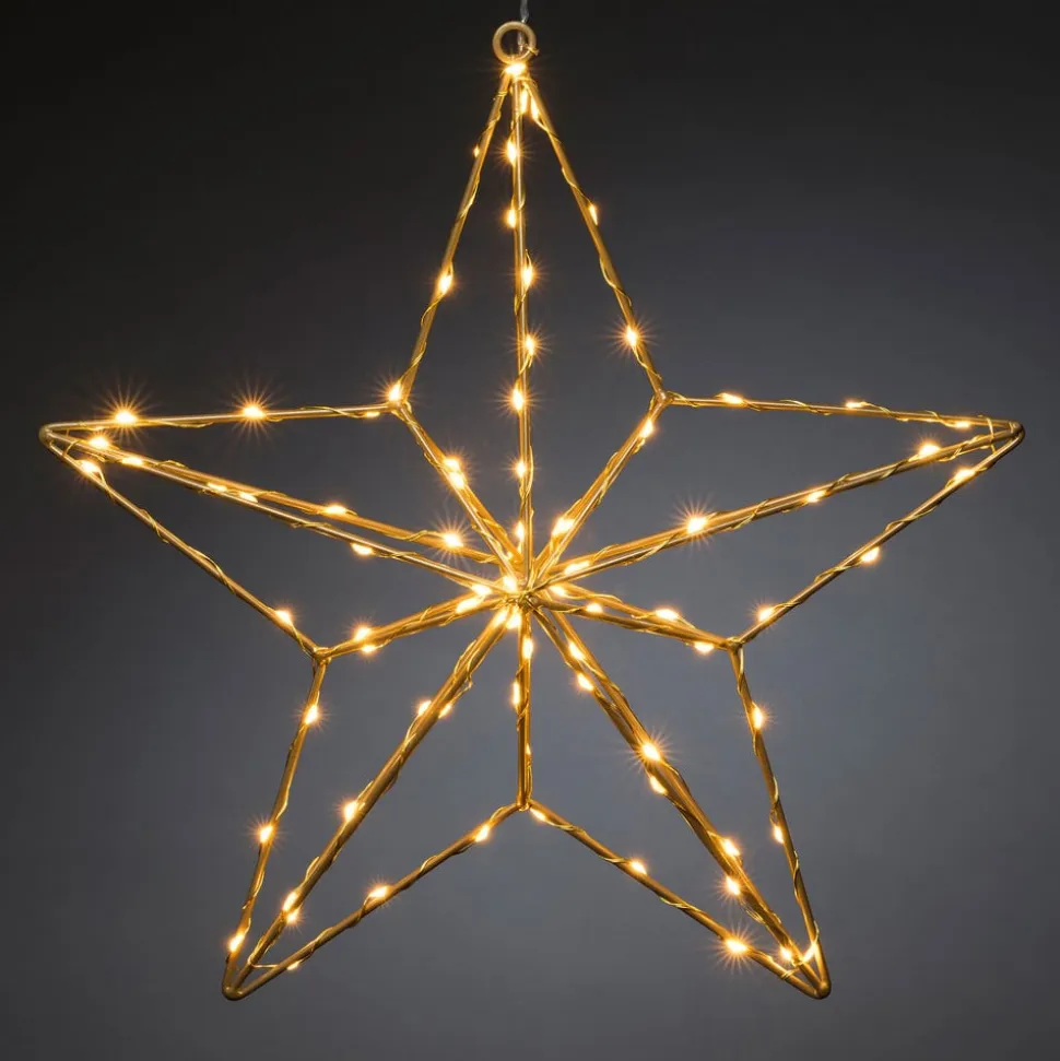 Guldstjerne LED-dekorationslampe 37x36 cm