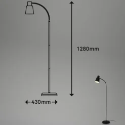 Gulvlampe 1474015 af metal i sort