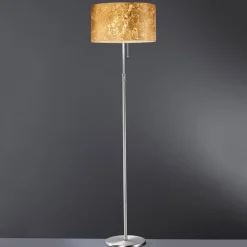 Gulvlampe Alea Loop med bladguld