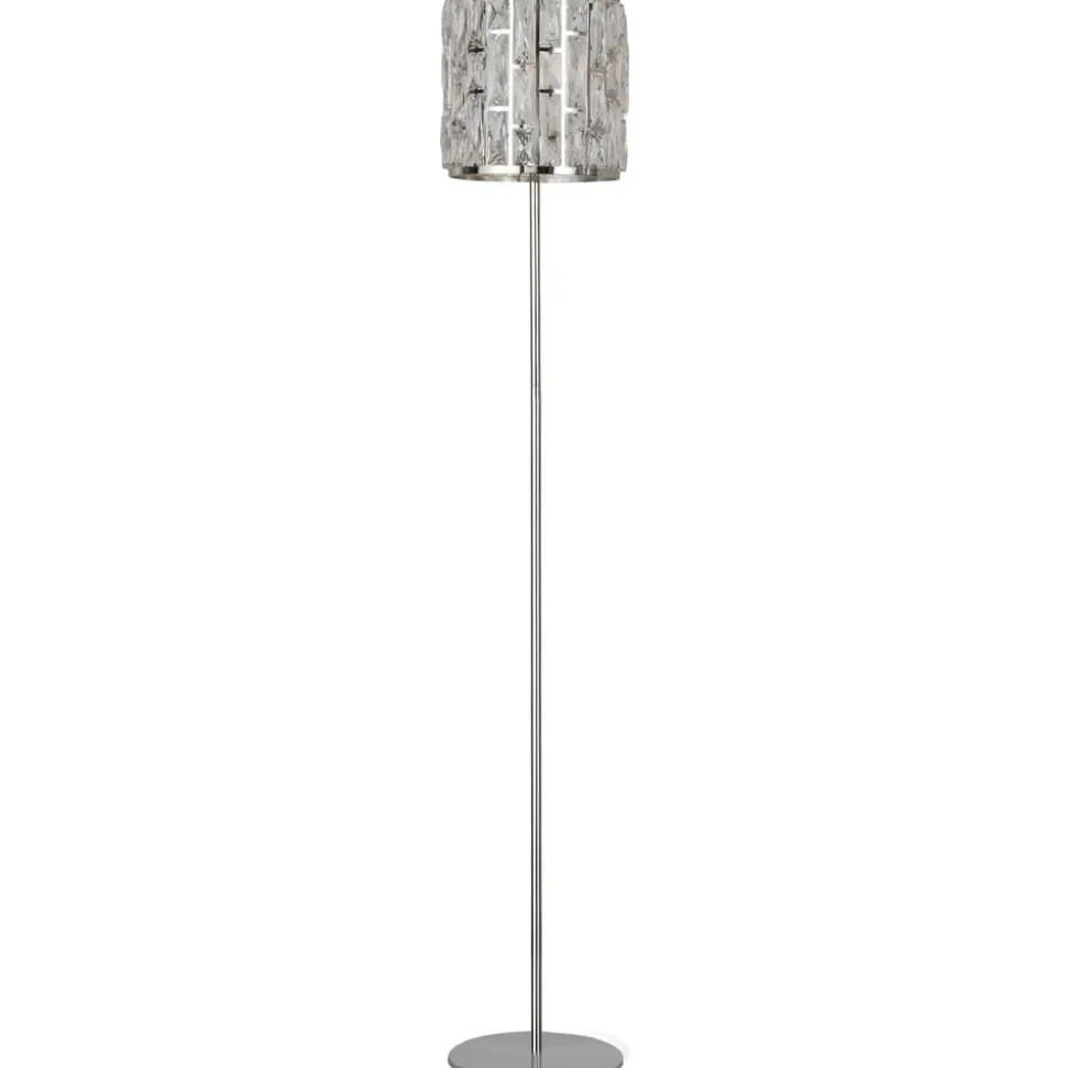 Gulvlampe Bijou med krystaller