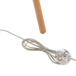 Gulvlampe Boho, treben creme-hvid/rattan