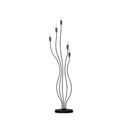 Gulvlampe Bonibon 13231 sort metal højde 155 cm 5 lyskilder