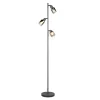 Gulvlampe Cadiz, sort/antracit, 3 lyskilder, højde 154 cm