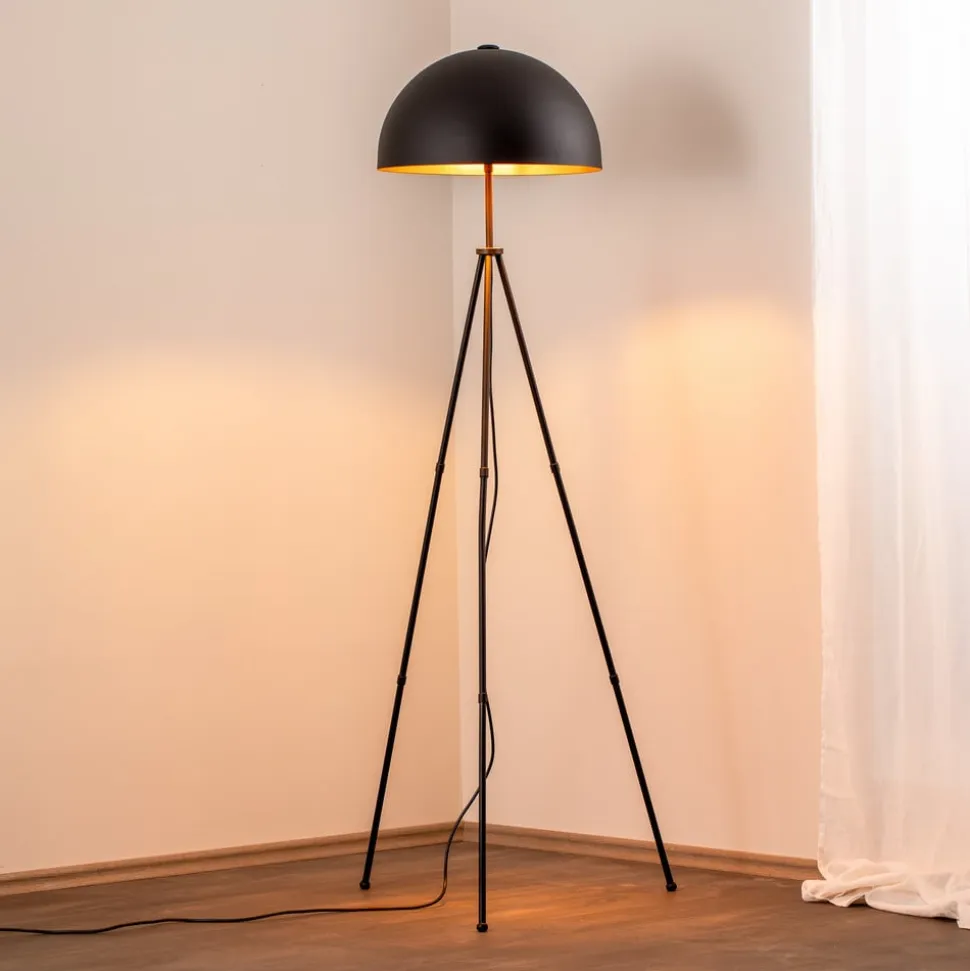Gulvlampe Can-NT-113-1, sort metal treben, højde 170 cm